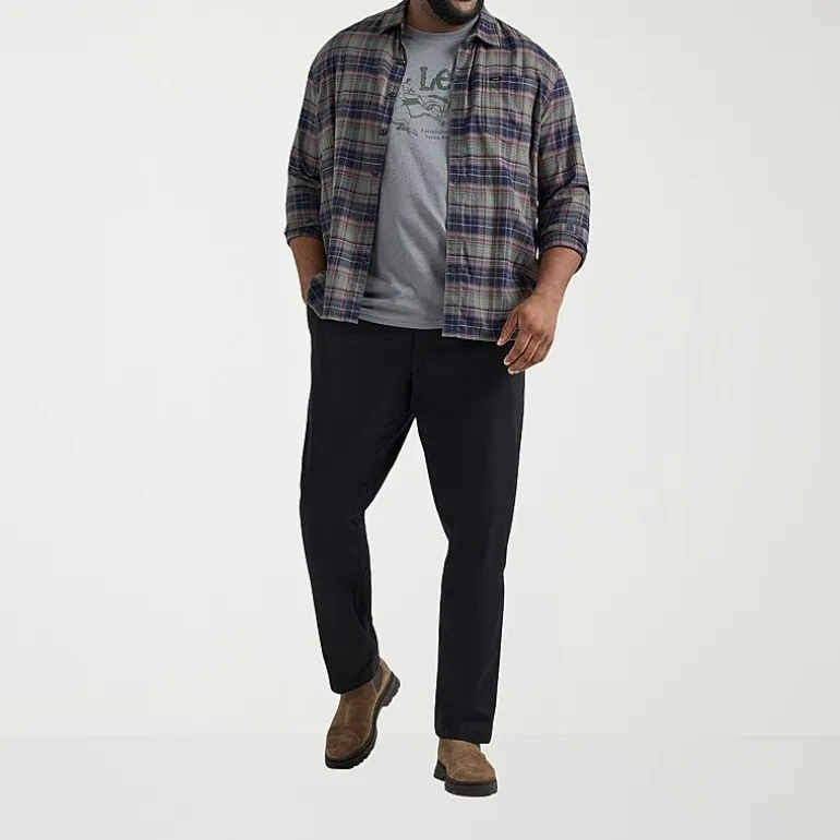 Lee Big and Tall Mens Extreme Motion Relaxed Fit Pants