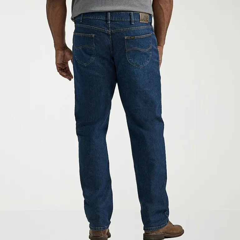 Lee Legendary Denim Big and Tall Mens Stretch Fabric Relaxed Fit Jeans