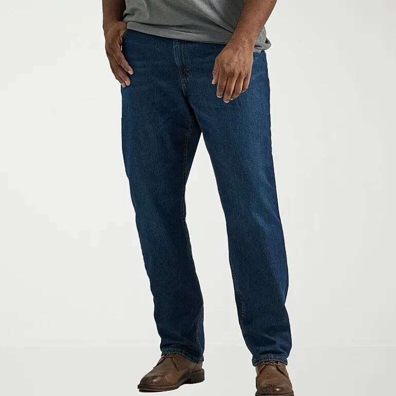 Lee Legendary Denim Big and Tall Mens Stretch Fabric Relaxed Fit Jeans