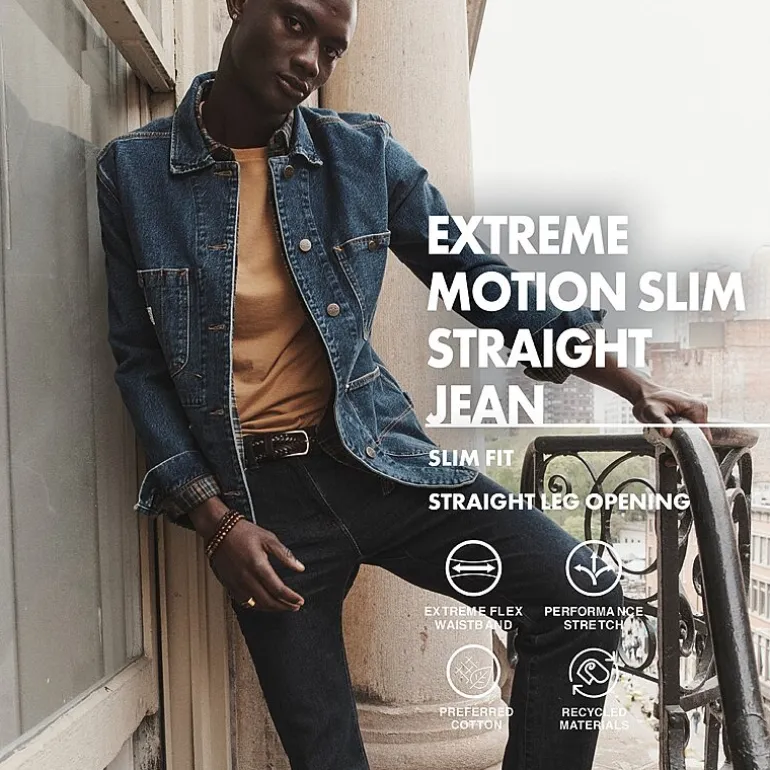 Lee® Mens Extreme Motion Slim Fit Straight Leg Jeans