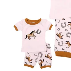 Leveret Girl & Doll Matching Short Sleeve Cotton Animal Pajama Sets
