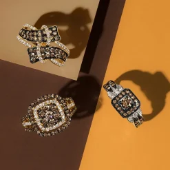 Le Vian® Ring featuring 5/8 CT. Chocolate Diamonds® 1/8 CT. Nude Diamonds™ set in 14K Vanilla, Honey or Strawberry Gold™