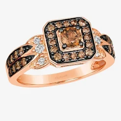 Le Vian® Ring featuring 5/8 CT. Chocolate Diamonds® 1/8 CT. Nude Diamonds™ set in 14K Vanilla, Honey or Strawberry Gold™