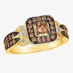 Le Vian® Ring featuring 5/8 CT. Chocolate Diamonds® 1/8 CT. Nude Diamonds™ set in 14K Vanilla, Honey or Strawberry Gold™