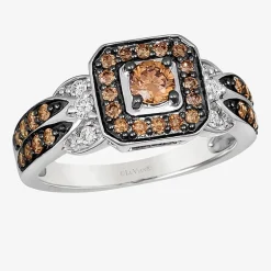 Le Vian® Ring featuring 5/8 CT. Chocolate Diamonds® 1/8 CT. Nude Diamonds™ set in 14K Vanilla, Honey or Strawberry Gold™
