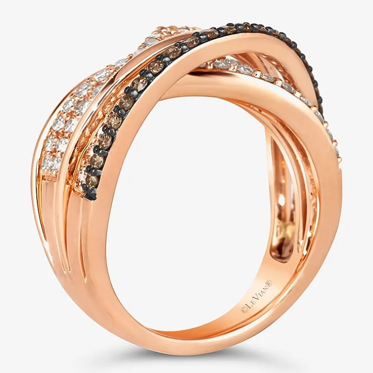 Le Vian® Ring featuring 5/8 cts. Nude Diamonds™ 1/4 cts. Chocolate Diamonds® set in 14K Strawberry Gold®