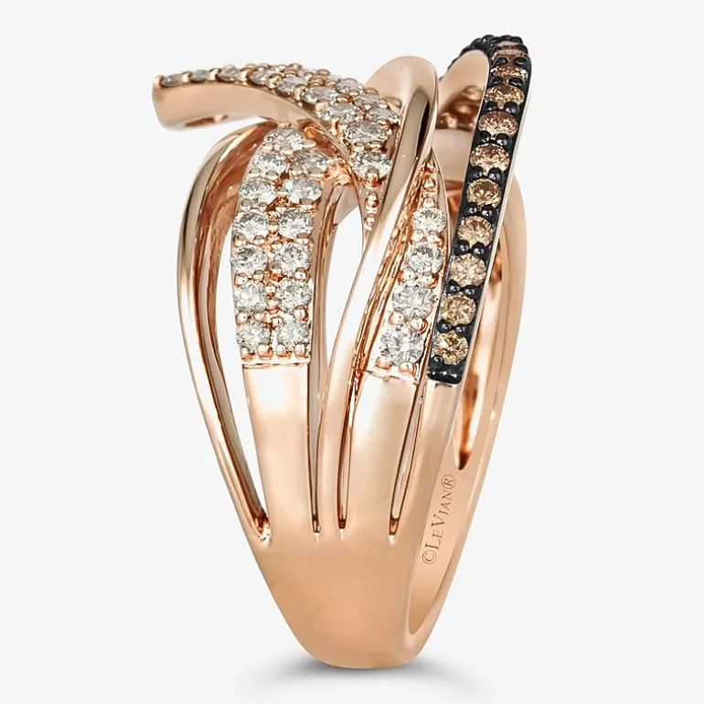 Le Vian® Ring featuring 5/8 cts. Nude Diamonds™ 1/4 cts. Chocolate Diamonds® set in 14K Strawberry Gold®