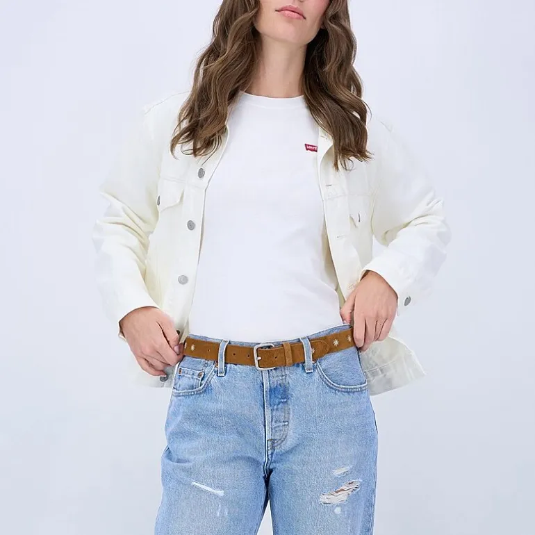 Levi's® Floral Stitched Strap Casual Belt, Genuine Leather Womens Belt