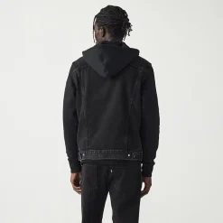 Levi's® Hybrid Hoodie Mens Denim Hooded Lightweight Trucker Jacket
