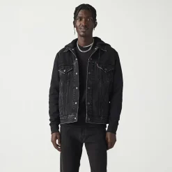 Levi's® Hybrid Hoodie Mens Denim Hooded Lightweight Trucker Jacket