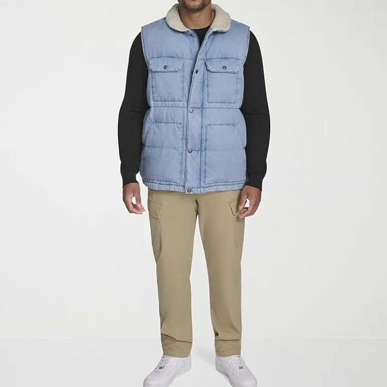 Levi's® Mens Denim Midweight Big and Tall Quilted Vest