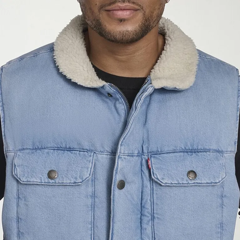Levi's® Mens Denim Midweight Big and Tall Quilted Vest