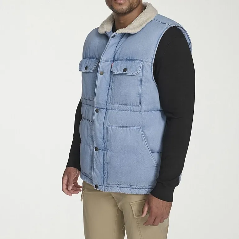 Levi's® Mens Denim Midweight Big and Tall Quilted Vest