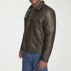 Levi's® Mens Faux Leather Midweight Trucker Jacket