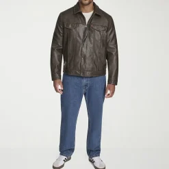 Levi's® Mens Faux Leather Midweight Trucker Jacket