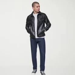 Levi's® Mens Midweight Faux Leather Trucker Jacket