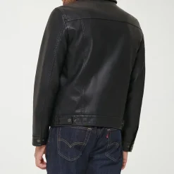 Levi's® Mens Midweight Faux Leather Trucker Jacket