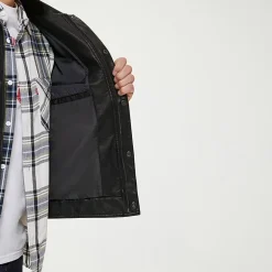 Levi's® Mens Midweight Faux Leather Trucker Jacket