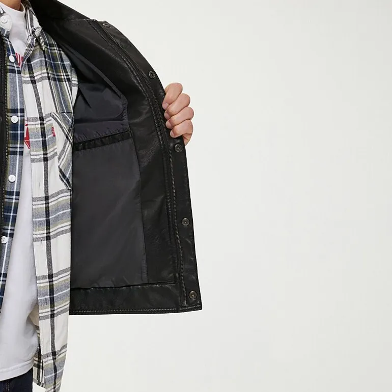Levi's® Mens Midweight Faux Leather Trucker Jacket