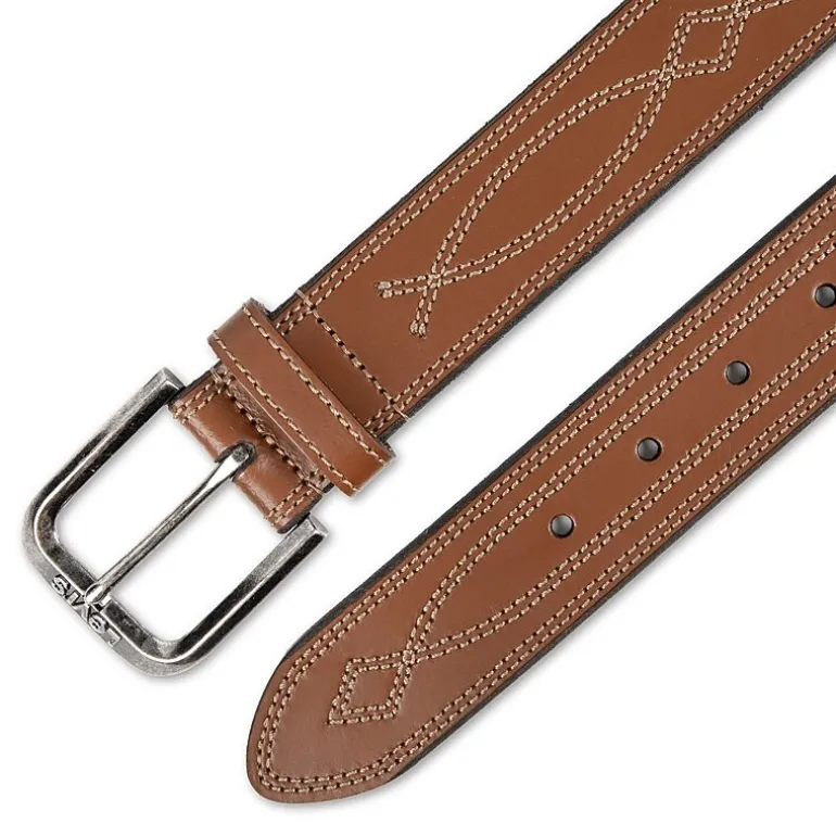 Levi's® 38mm Wstrn Stch Hrns Mens Belt