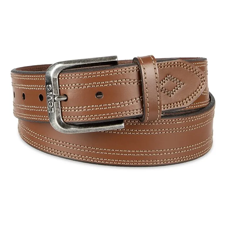 Levi's® 38mm Wstrn Stch Hrns Mens Belt