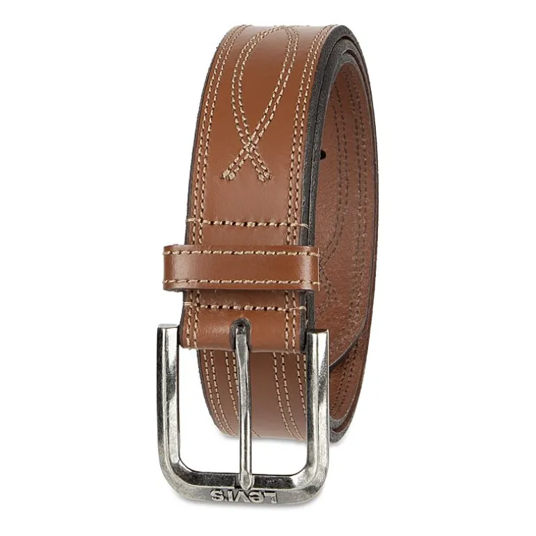 Levi's® 38mm Wstrn Stch Hrns Mens Belt