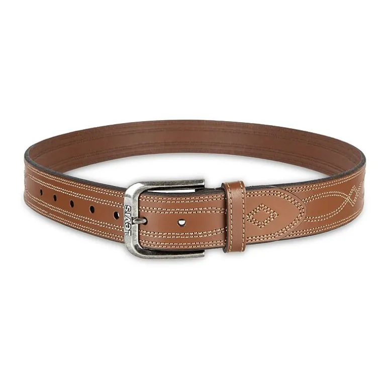 Levi's® 38mm Wstrn Stch Hrns Mens Belt
