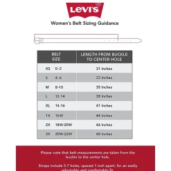 Levi's® Rectangle Centerbar Buckle Casual Belt, Genuine Leather Womens Belt