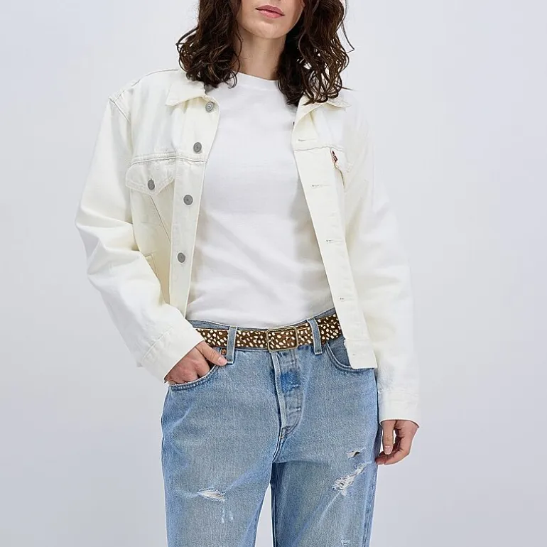 Levi's® Rectangle Centerbar Buckle Casual Belt, Genuine Leather Womens Belt