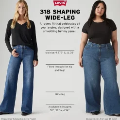 Levi's® Women's Plus Mid Rise 318™ Shaping Wide Leg Jeans