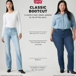 Levi's® Womens Plus Mid Rise 415™ Stretch Fabric Bootcut Jean