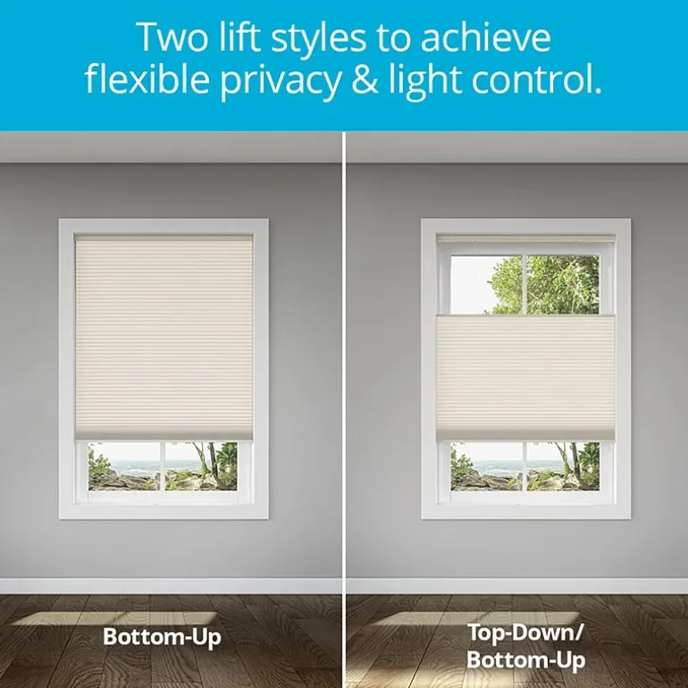 LEVOLOR Classic Custom Cordless Top Down Bottom Up Light-Filtering Cellular Shade