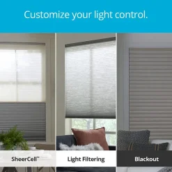 LEVOLOR Classic Custom Cordless Top Down Bottom Up Light-Filtering Cellular Shade