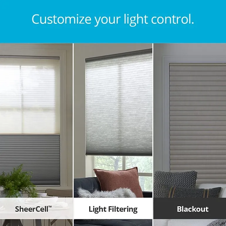 LEVOLOR Classic Custom Cordless Top Down Bottom Up Light-Filtering Cellular Shade