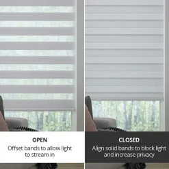 LEVOLOR Valhalla Banded Custom Light-Filtering Cordless Sheer Shade