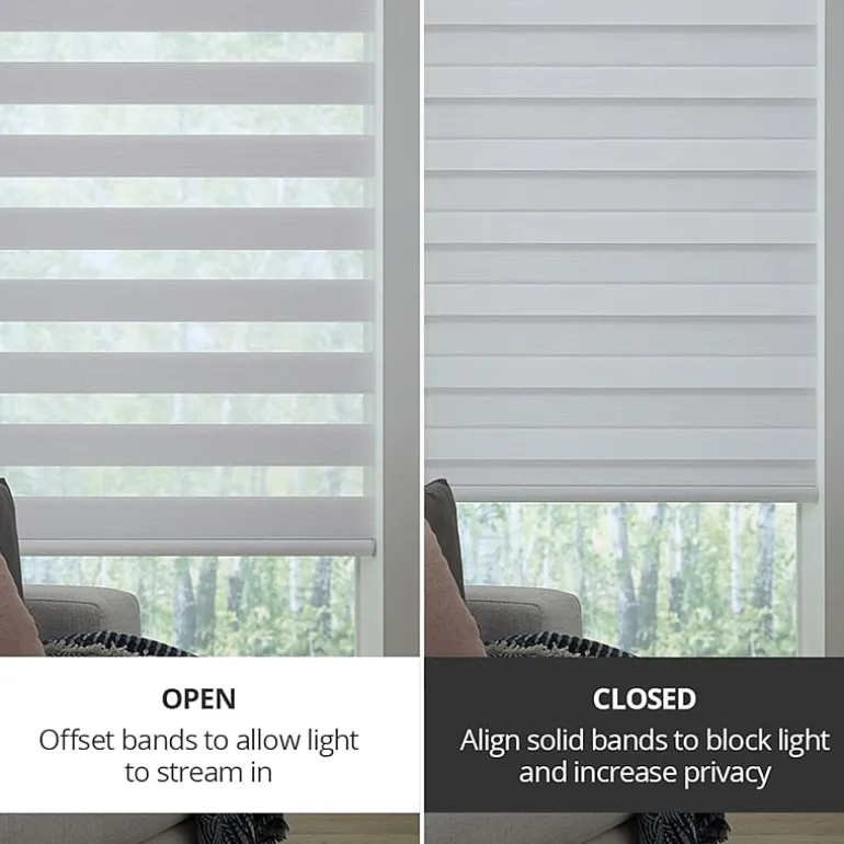 LEVOLOR Woodward Banded Custom Light-Filtering Cordless Sheer Shade