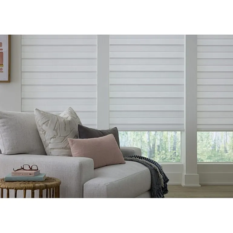 LEVOLOR Woodward Banded Custom Light-Filtering Cordless Sheer Shade