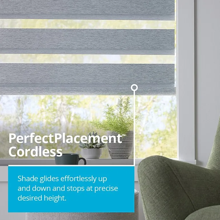 LEVOLOR Woodward Banded Custom Light-Filtering Cordless Sheer Shade