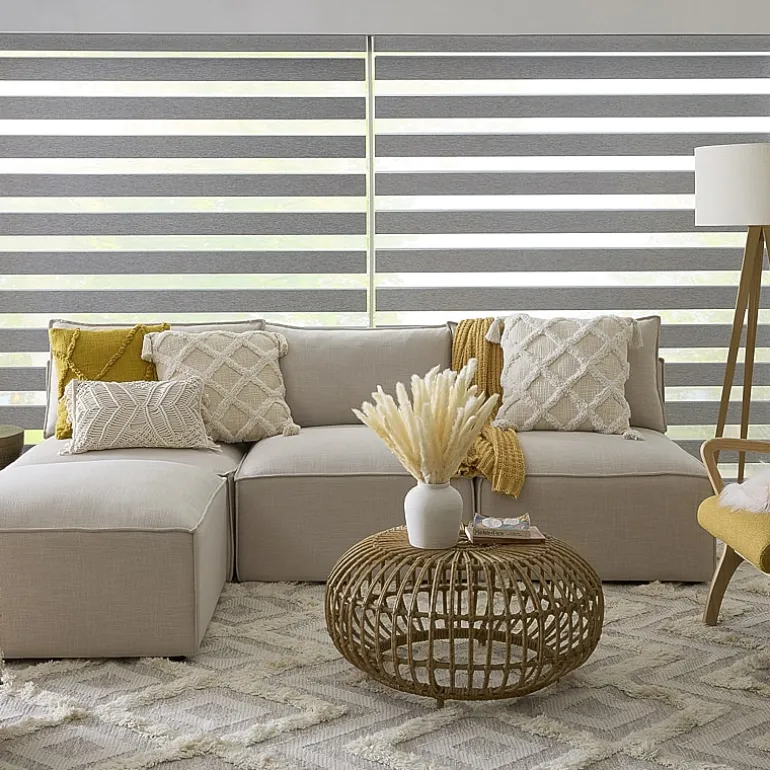 LEVOLOR Woodward Banded Custom Light-Filtering Cordless Sheer Shade