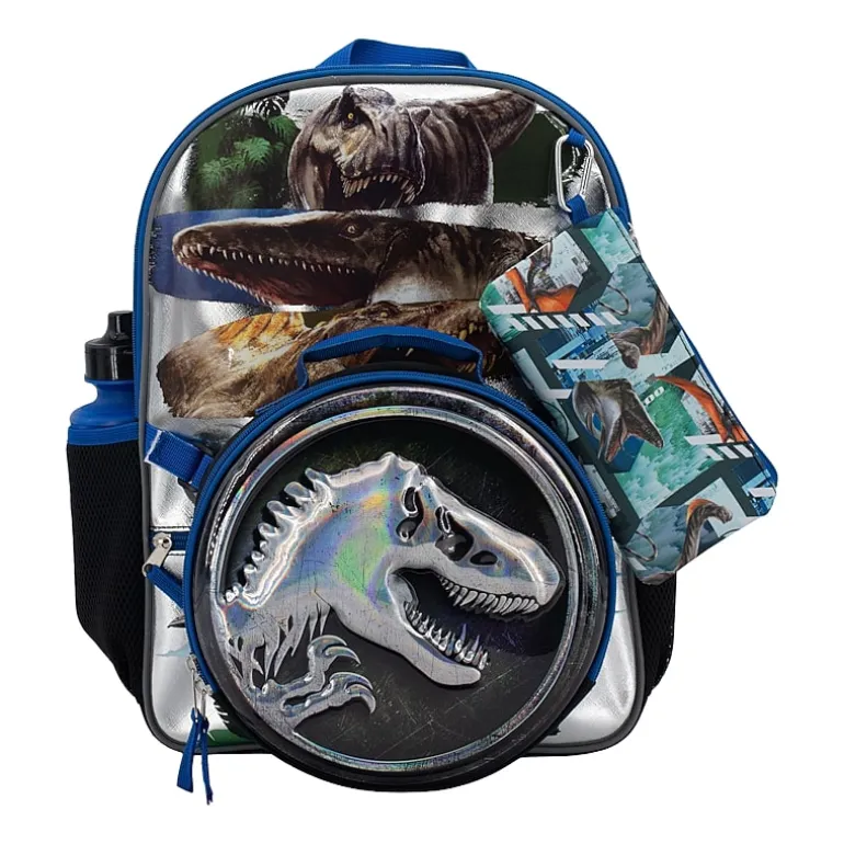 Licensed Jurassic World 5-Piece Backpack Set