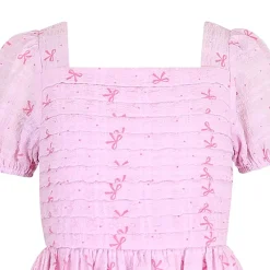 Lilt Big Kid Girls Short Sleeve Puffed A-Line Dress