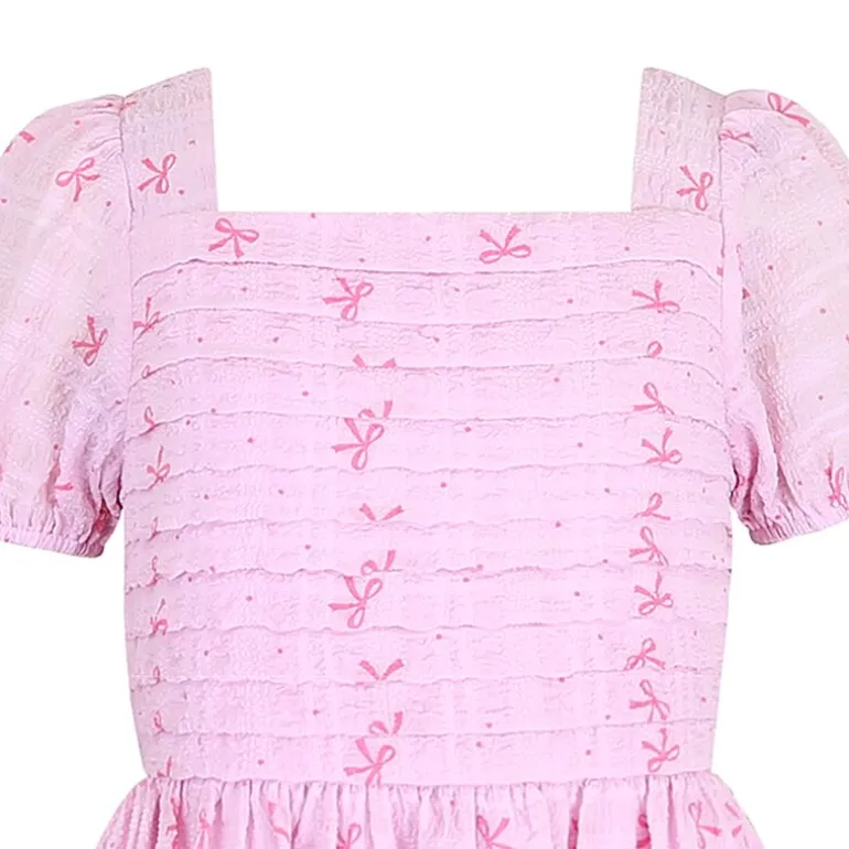 Lilt Big Kid Girls Short Sleeve Puffed A-Line Dress