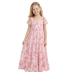 Lilt Big Kid Girls Short Sleeve A-Line Dress