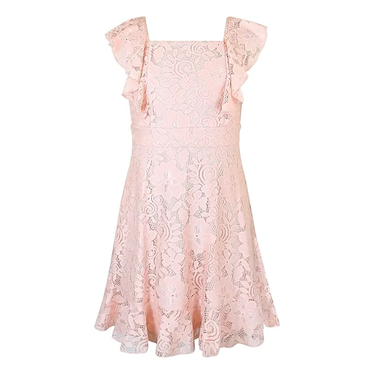 Lilt Big Kid Girls Short Sleeve A-Line Dress