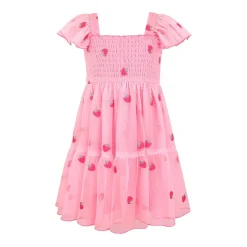 Lilt Little Girls Short Sleeve Flutter A-Line Dress