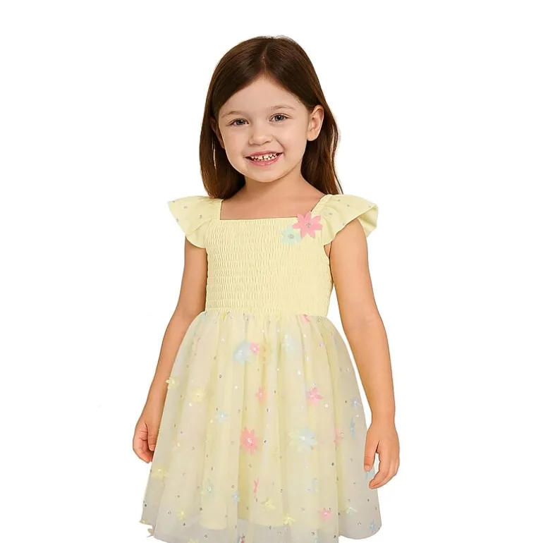 Lilt Little Girls Short Sleeve A-Line Dress