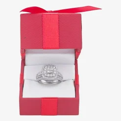 Limited Edition! Womens 1 CT.T.W. Natural Diamond 10K or 14K Gold Cushion Halo Bridal Set