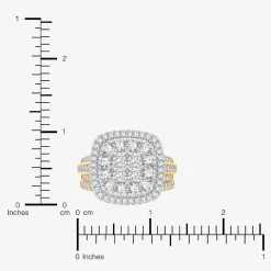 Limited Edition! Womens 1 CT.T.W. Natural Diamond 10K or 14K Gold Cushion Halo Bridal Set