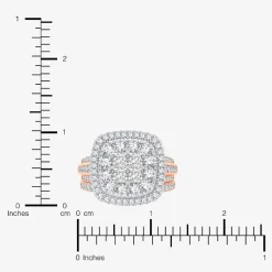 Limited Edition! Womens 1 CT.T.W. Natural Diamond 10K or 14K Gold Cushion Halo Bridal Set