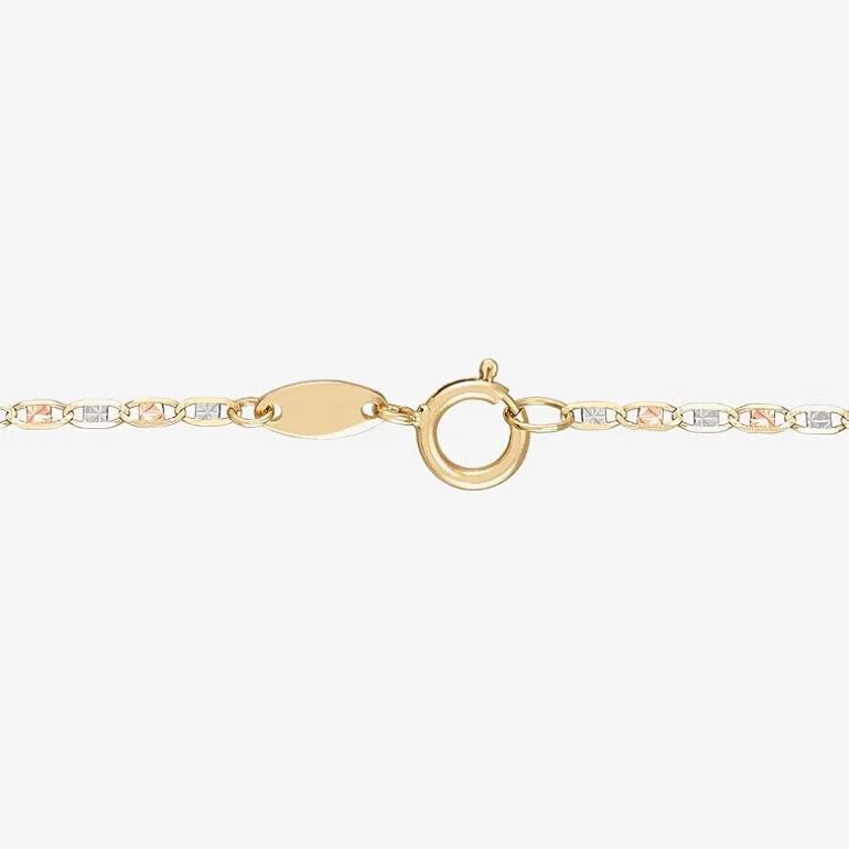 Limited Quantities! Girls 14K Gold 6 Inch Solid Valentino Chain Bracelet